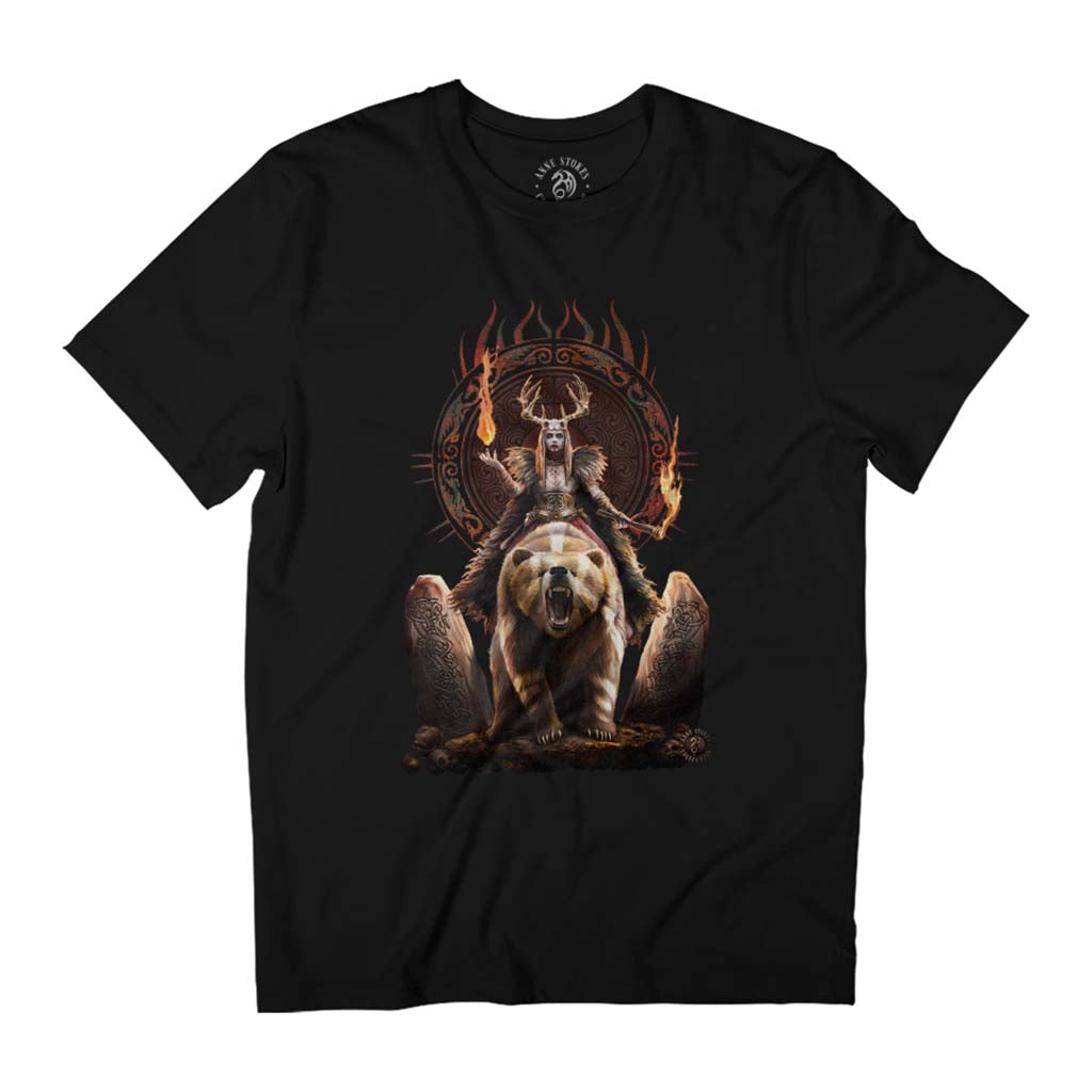Viking Witch On Bear Anne Stokes Collection Men's T-Shirt product image 1