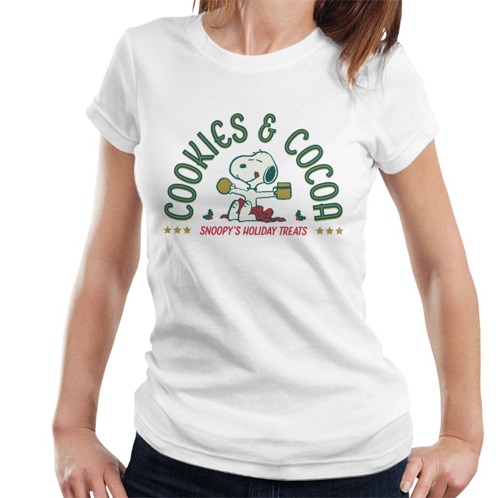Peanuts Christmas Snoopy Cookies And Cocoa Women's T-Shirt product image 4