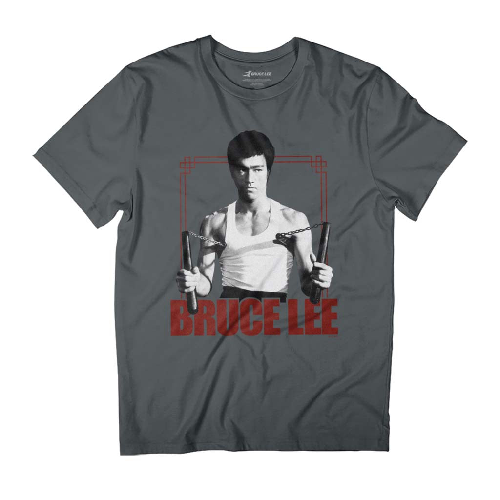 Bruce Lee Nunchaku Stance Nunchucks Men's T-Shirt product image 1