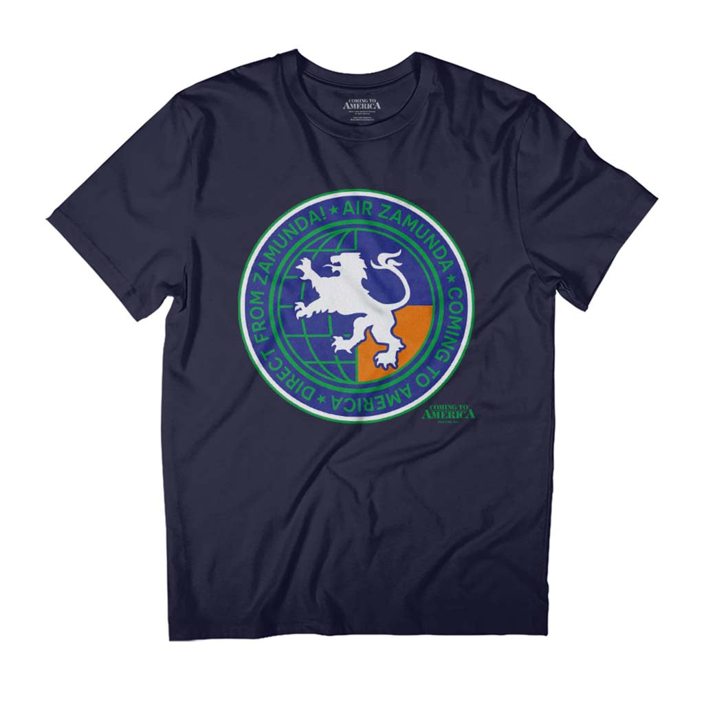 Coming To America Air Zamunda Lion Globe Logo Men's T-Shirt product image 1