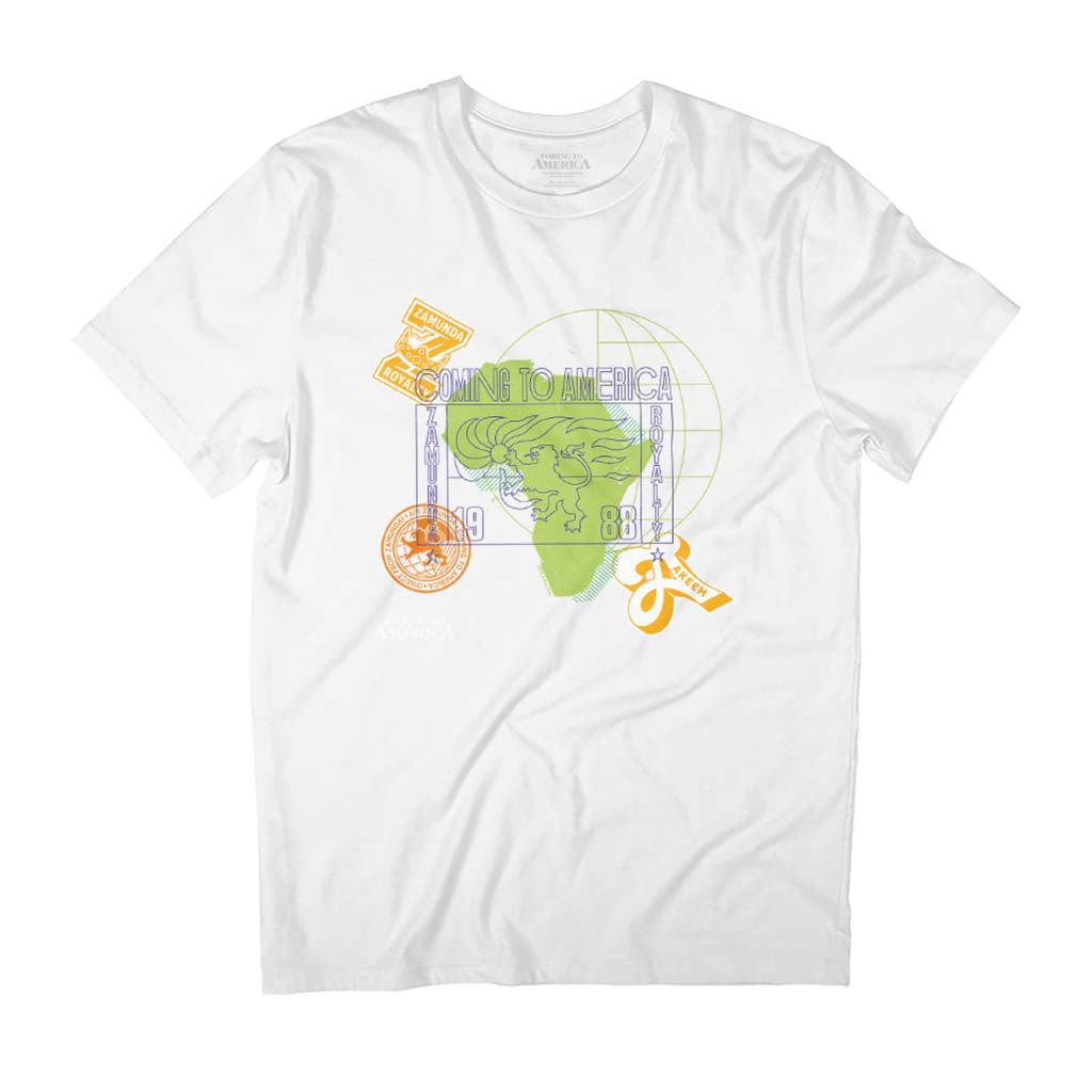 Coming To America Africa Zamunda Badges Men's T-Shirt product image 1