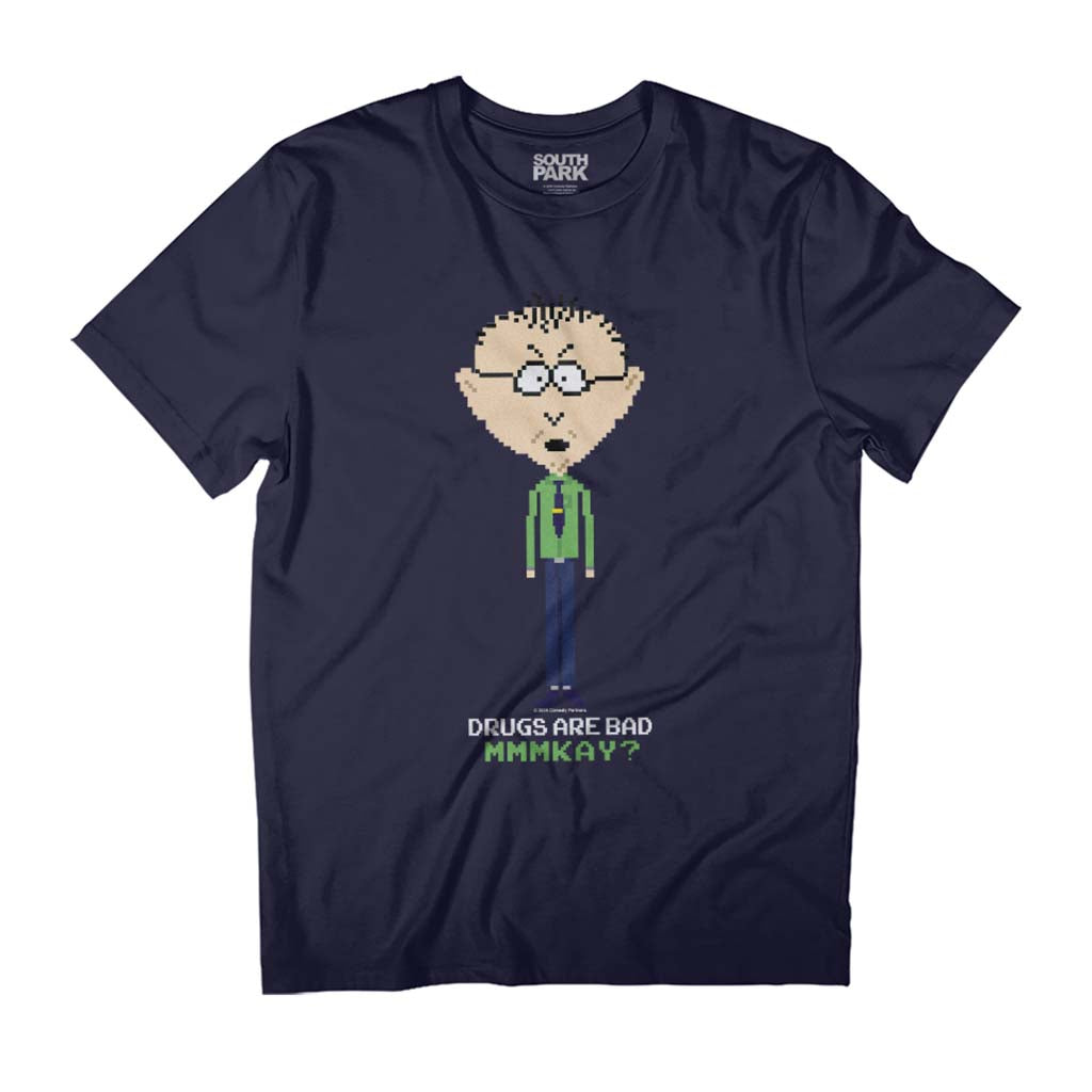South Park Mr Mackey Drugs Are Bad Mmmkay Pixelated Men's product image 1