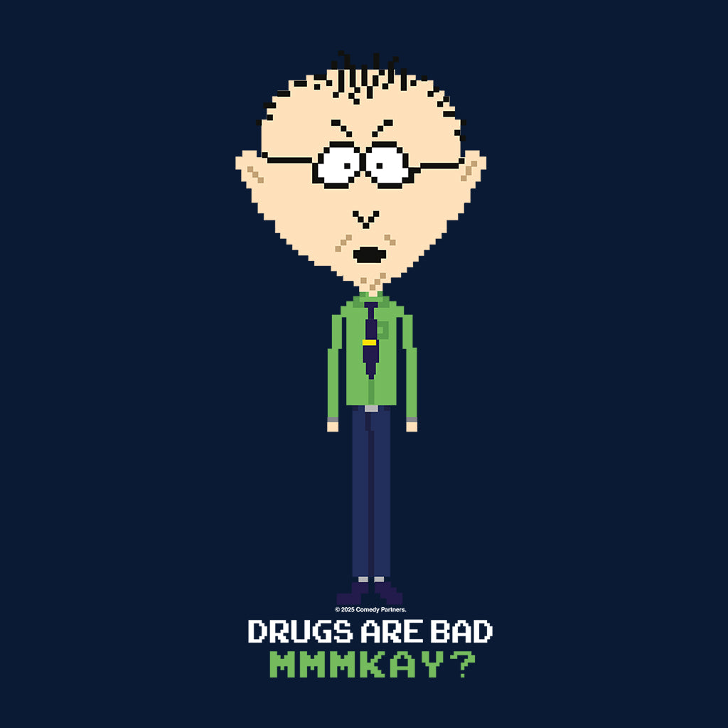 South Park Mr Mackey Drugs Are Bad Mmmkay Pixelated Men's product image 2