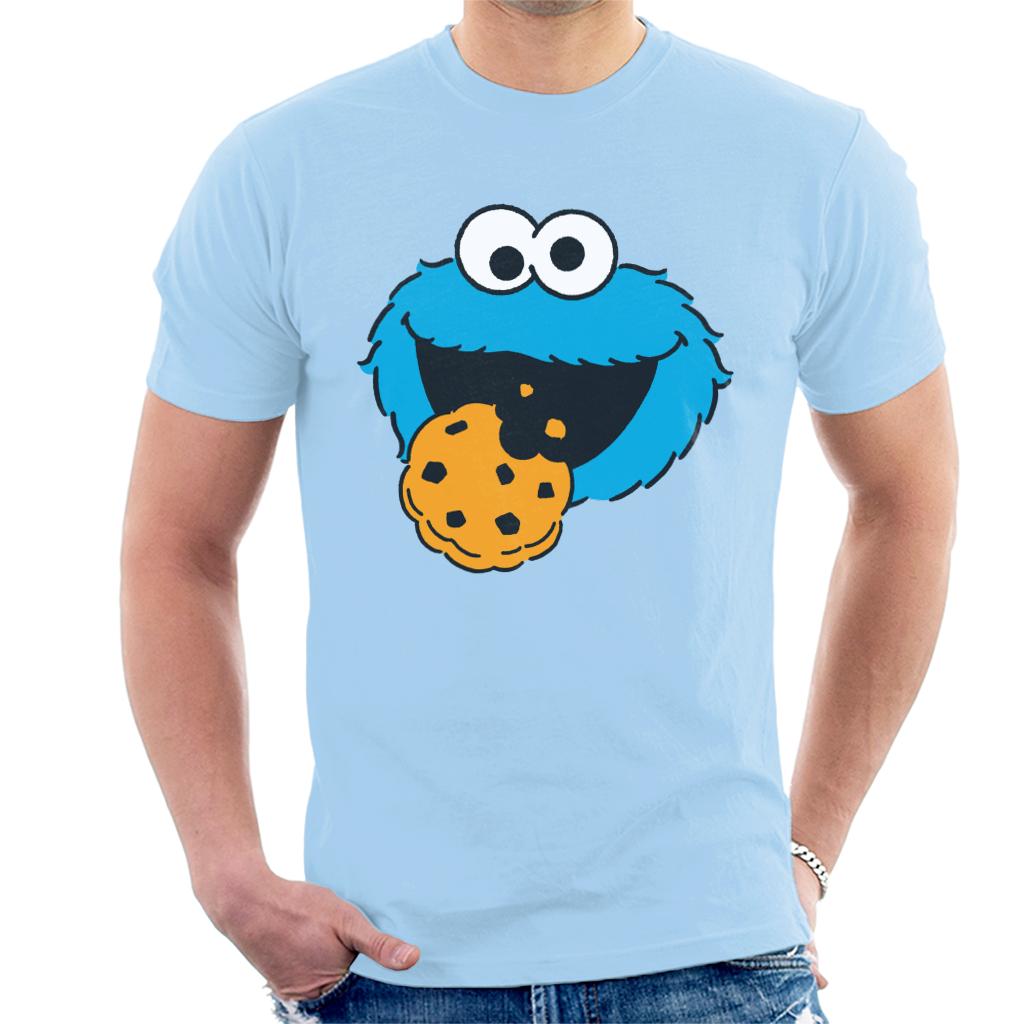 Sesame Street Cookie Monster Face Men's T-Shirt product image 4