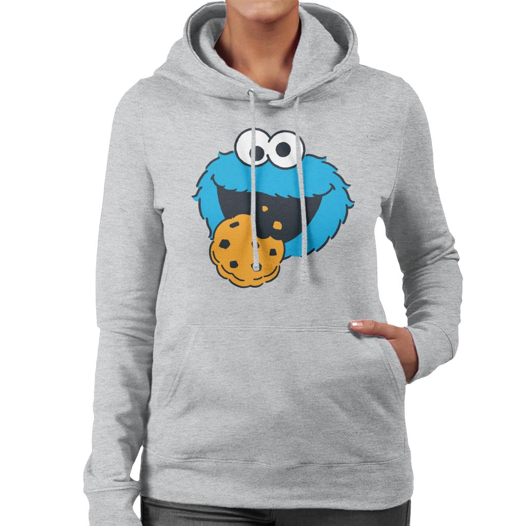 Sesame Street Cookie Monster Face Women's Hooded Sweatshirt product image 1