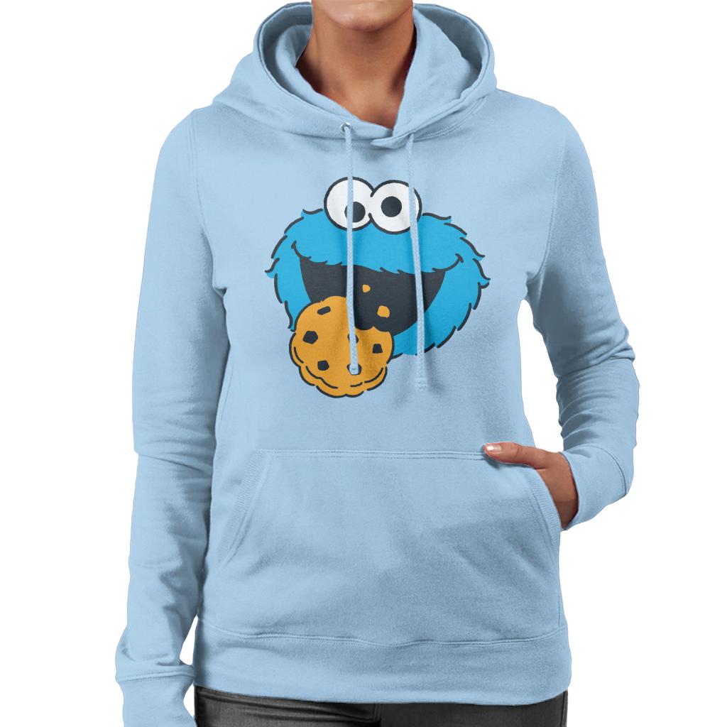 Sesame Street Cookie Monster Face Women's Hooded Sweatshirt product image 4