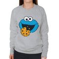 Sesame Street Cookie Monster Face Women's Sweatshirt product image 1
