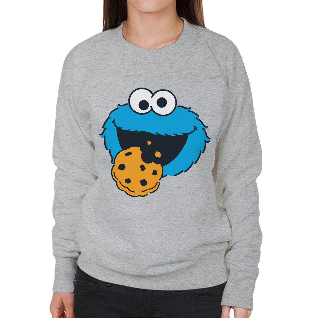 Sesame Street Cookie Monster Face Women's Sweatshirt product image 1