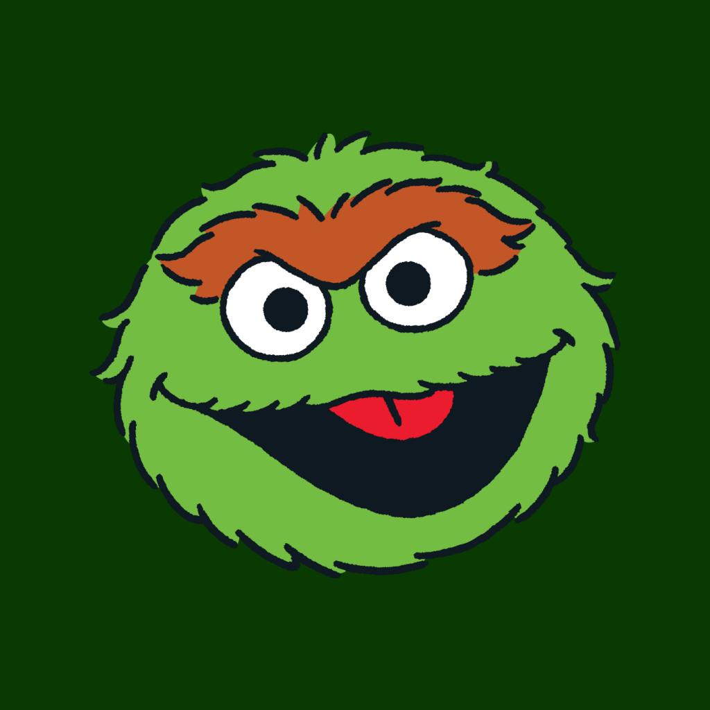 Sesame Street Oscar The Grouch Face Women's T-Shirt product image 7