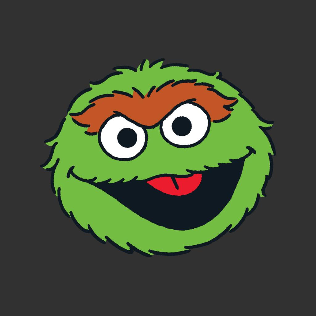 Sesame Street Oscar The Grouch Face Women's T-Shirt product image 2