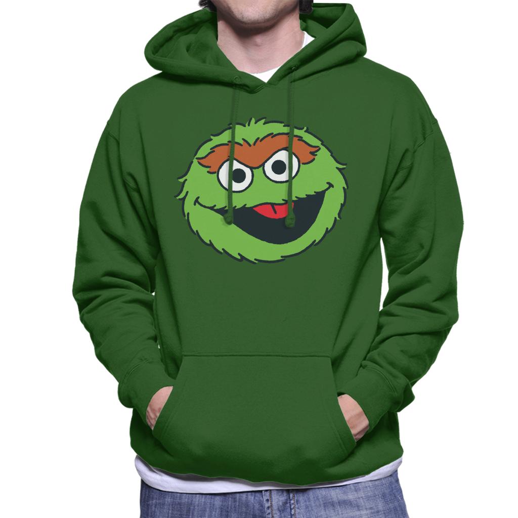 Sesame Street Oscar The Grouch Face Men's Hooded Sweatshirt product image 6