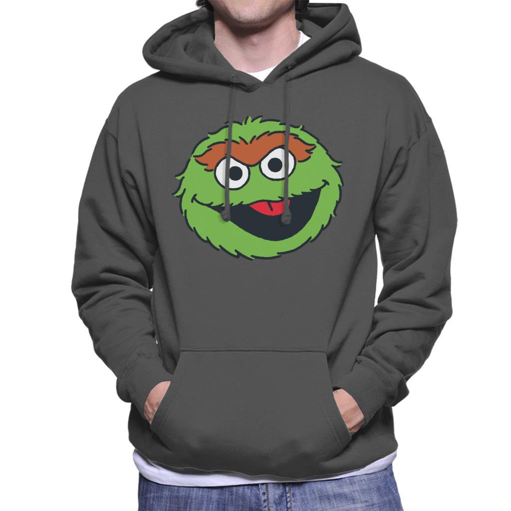 Sesame Street Oscar The Grouch Face Men's Hooded Sweatshirt product image 1