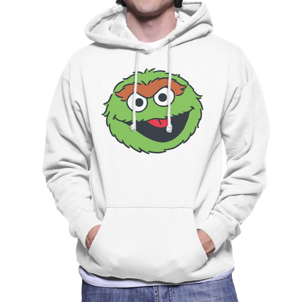 Sesame Street Oscar The Grouch Face Men's Hooded Sweatshirt product image 4