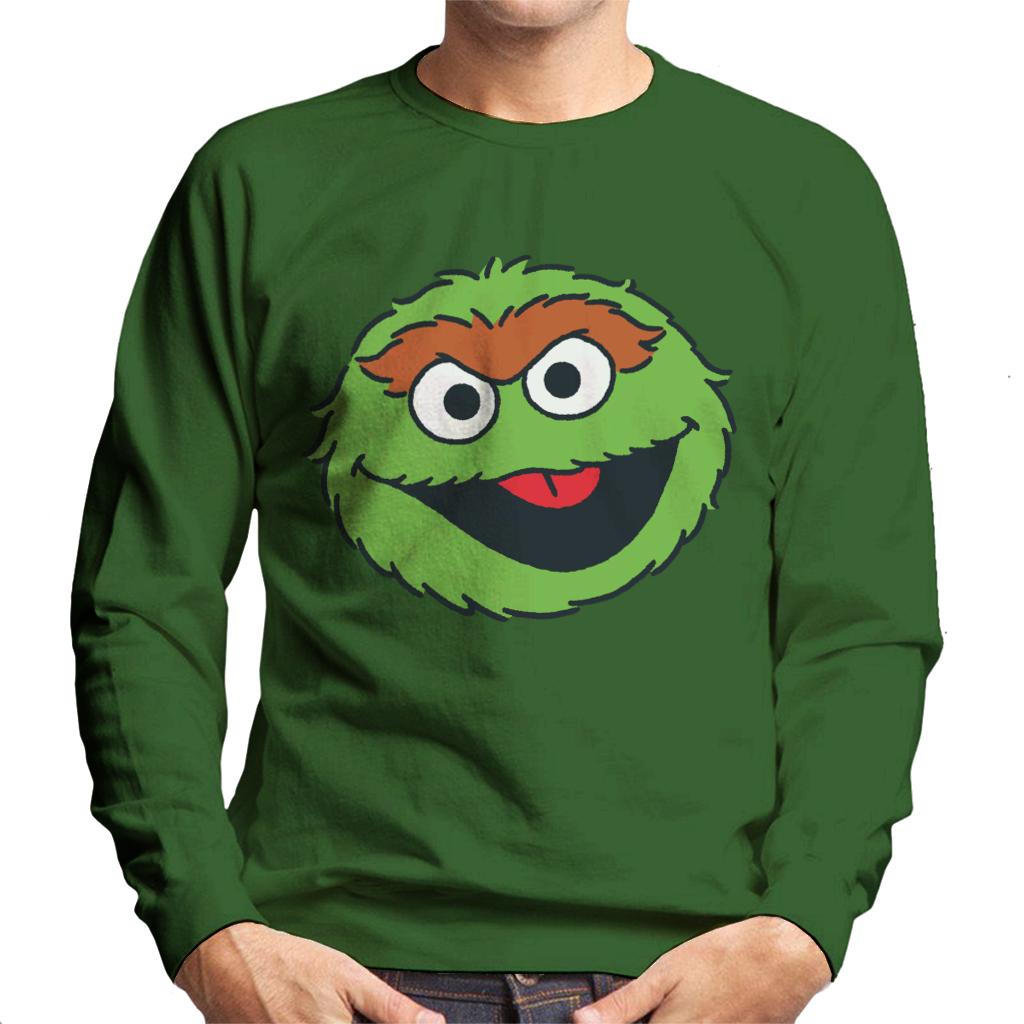 Sesame Street Oscar The Grouch Face Men's Sweatshirt product image 6