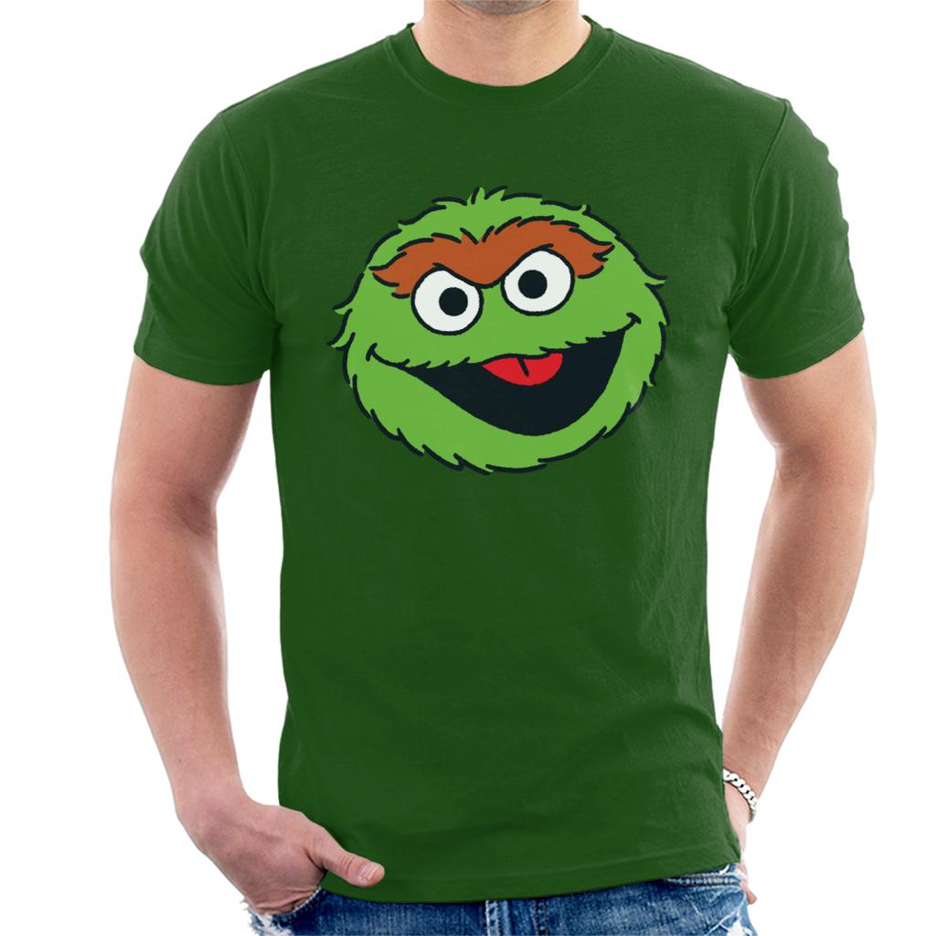 Sesame Street Oscar The Grouch Face Men's T-Shirt product image 6