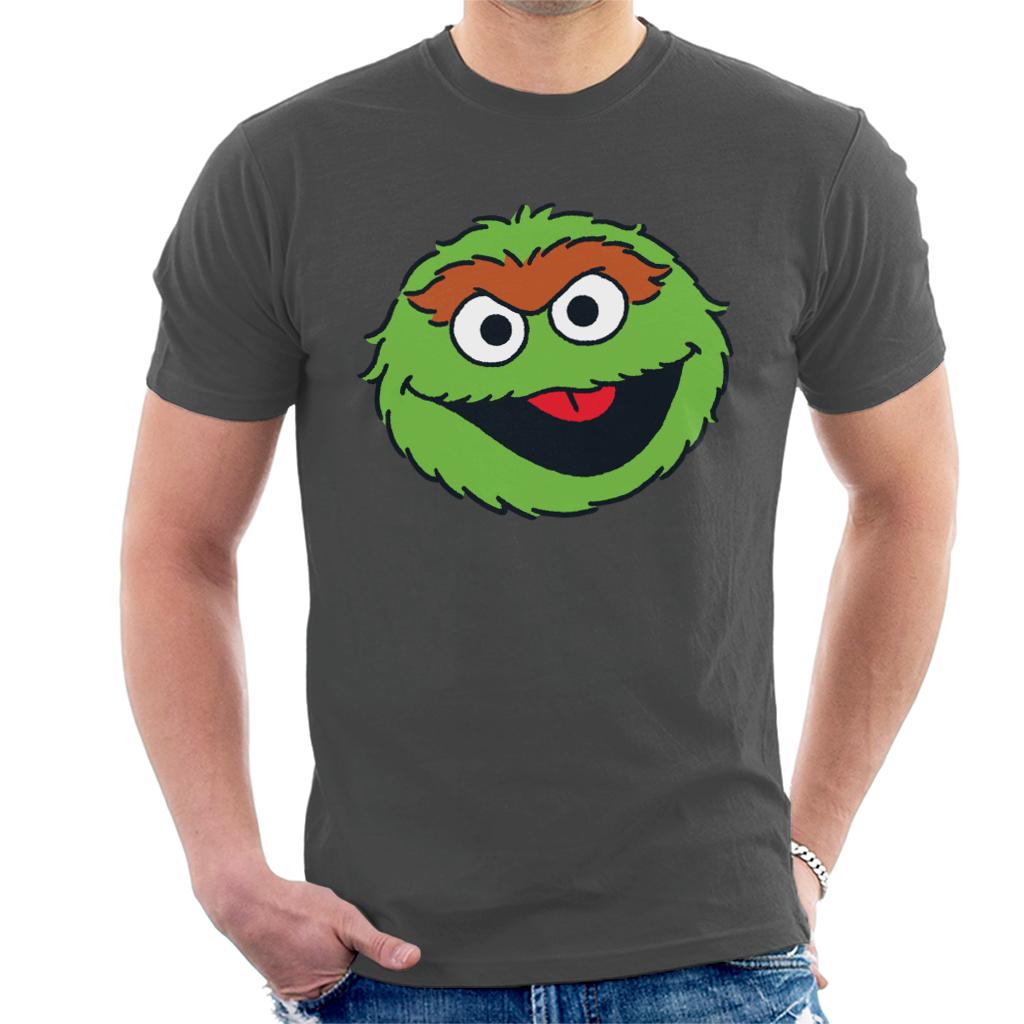 Sesame Street Oscar The Grouch Face Men's T-Shirt product image 1