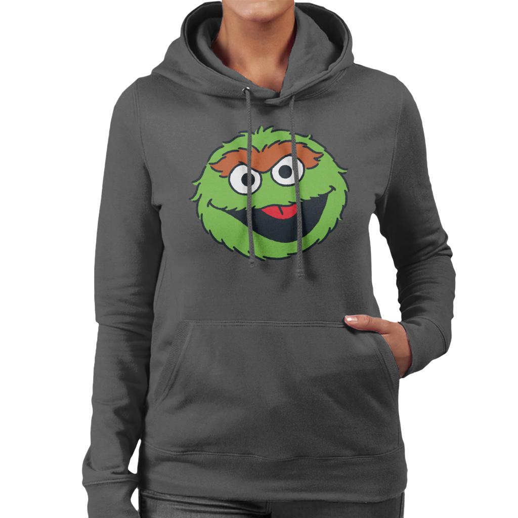 Sesame Street Oscar The Grouch Face Women's Hooded product image 1