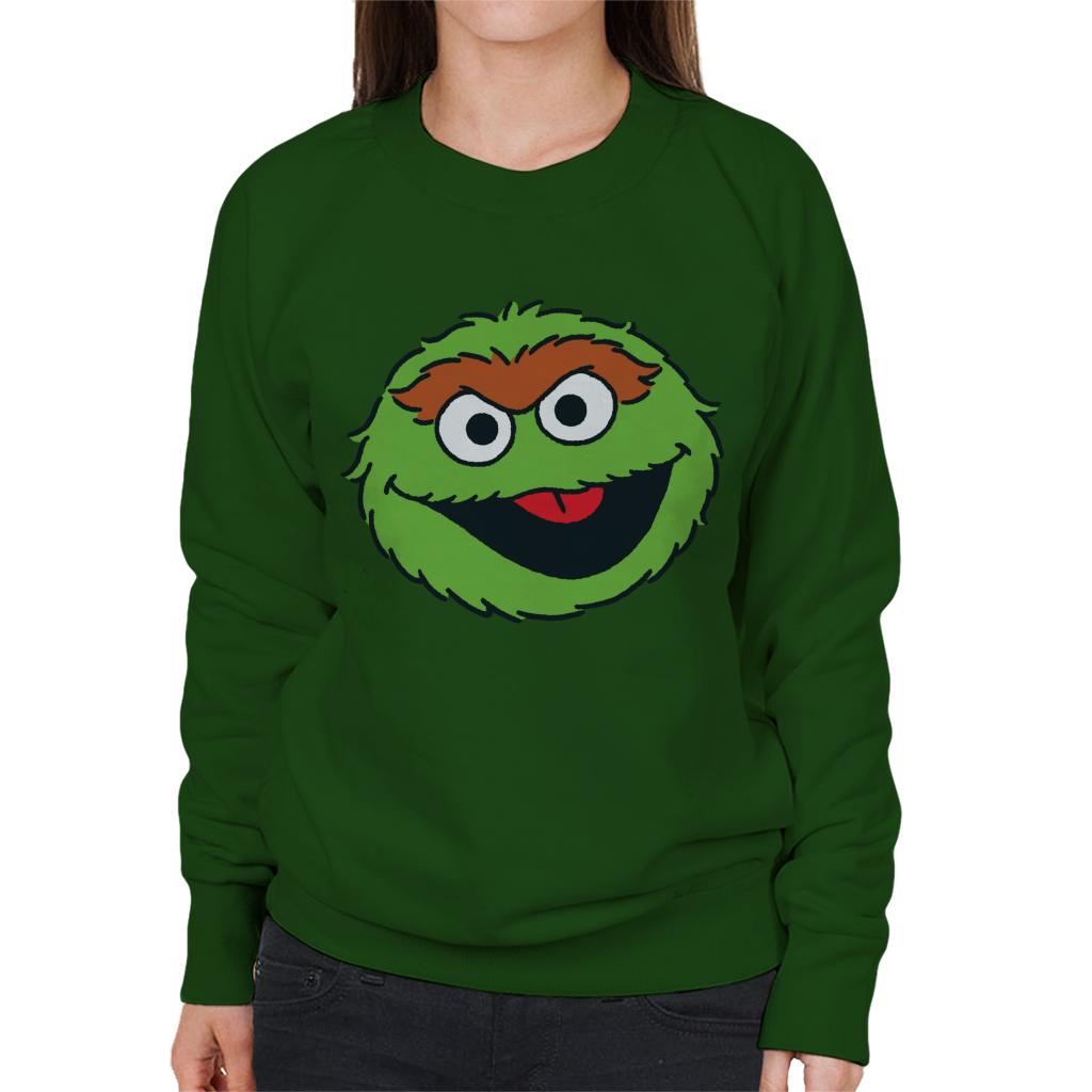 Sesame Street Oscar The Grouch Face Women's Sweatshirt product image 6