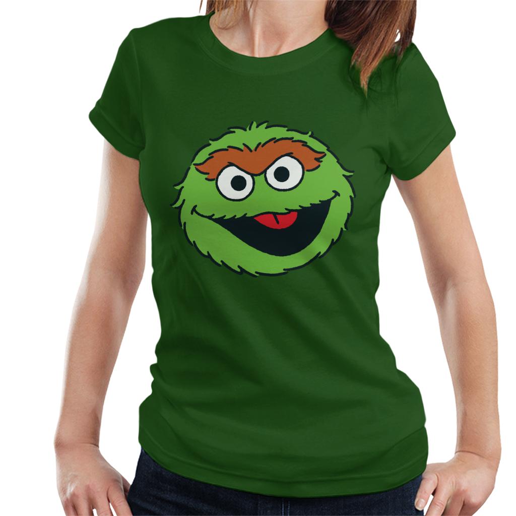 Sesame Street Oscar The Grouch Face Women's T-Shirt product image 6