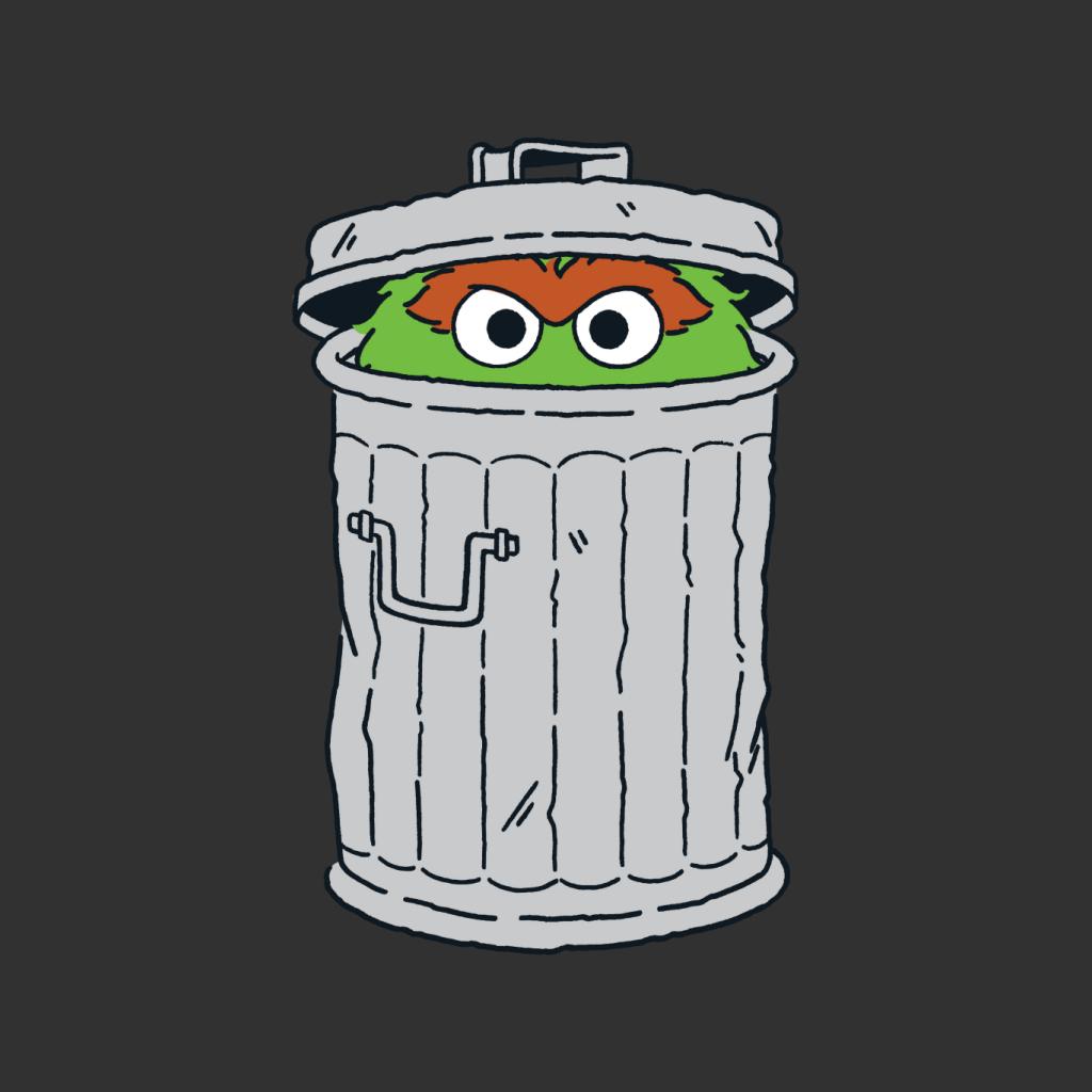 Sesame Street Oscar The Grouch Trash Can Women's Sweatshirt product image 2