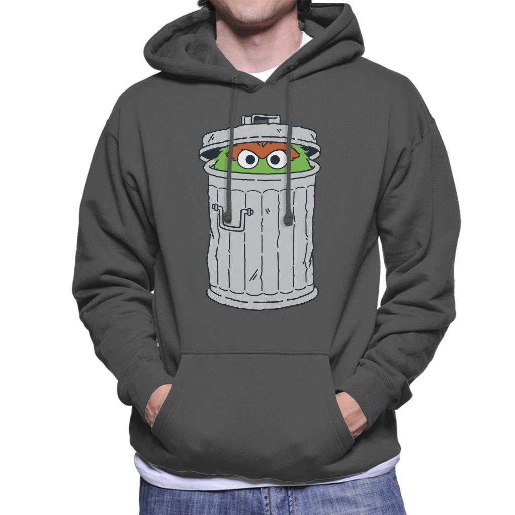 Sesame Street Oscar The Grouch Trash Can Men's Hooded product image 1