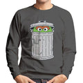 Sesame Street Oscar The Grouch Trash Can Men's Sweatshirt product image 1