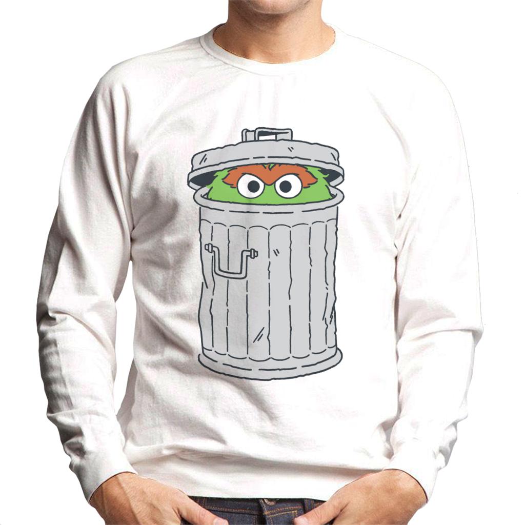 Sesame Street Oscar The Grouch Trash Can Men's Sweatshirt product image 4