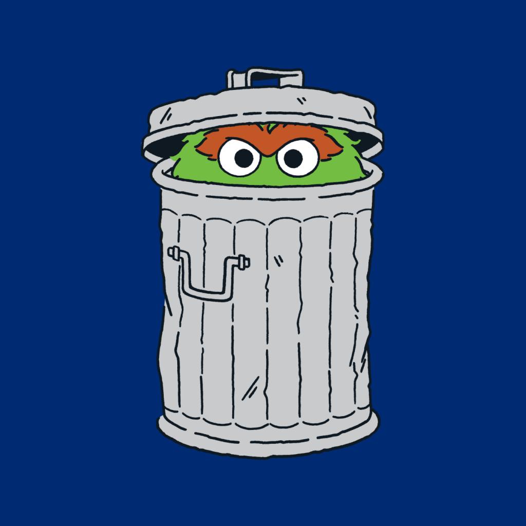 Sesame Street Oscar The Grouch Trash Can Men's T-Shirt product image 7