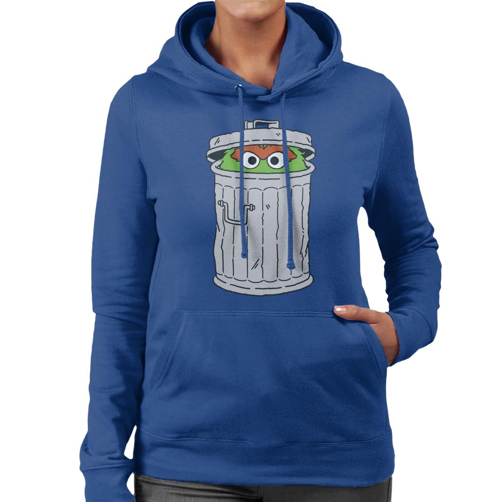 Sesame Street Oscar The Grouch Trash Can Women's Hooded product image 6