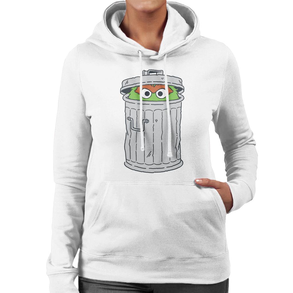 Sesame Street Oscar The Grouch Trash Can Women's Hooded product image 4