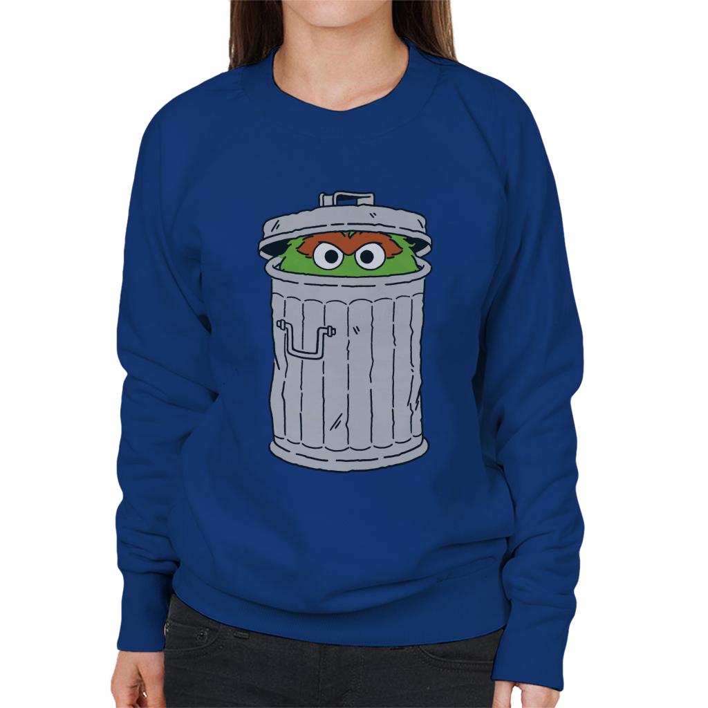 Sesame Street Oscar The Grouch Trash Can Women's Sweatshirt product image 6
