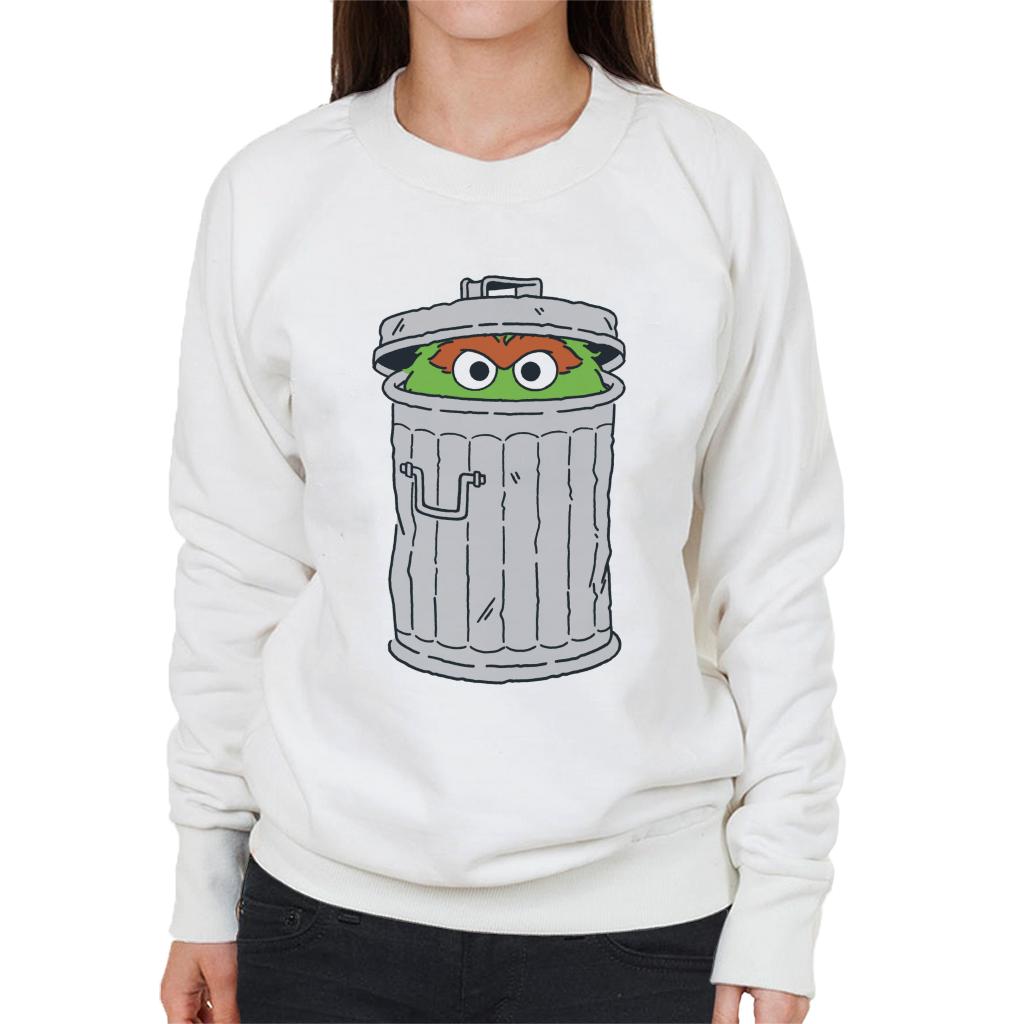 Sesame Street Oscar The Grouch Trash Can Women's Sweatshirt product image 4