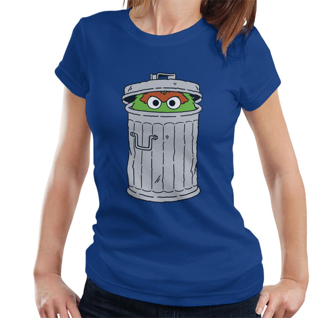Sesame Street Oscar The Grouch Trash Can Women's T-Shirt product image 6