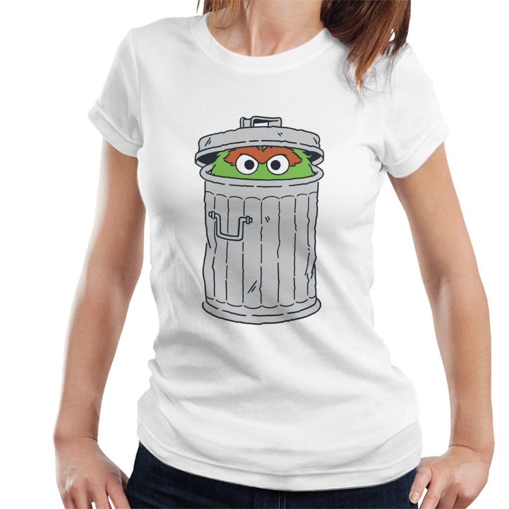 Sesame Street Oscar The Grouch Trash Can Women's T-Shirt product image 4