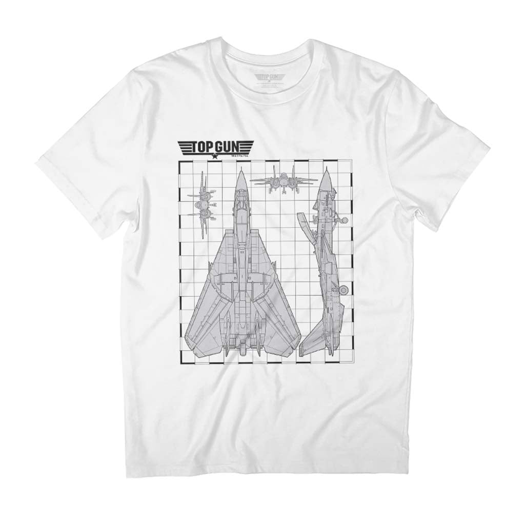 Top Gun Fighter Jet Schematics Men's T-Shirt product image 1