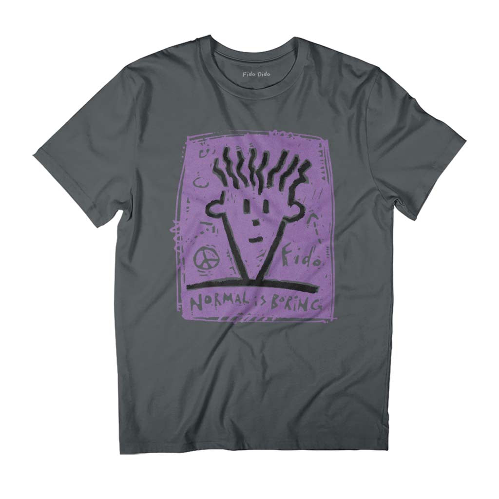 Fido Dido Purple Face Normal Is Boring Men's T-Shirt product image 1