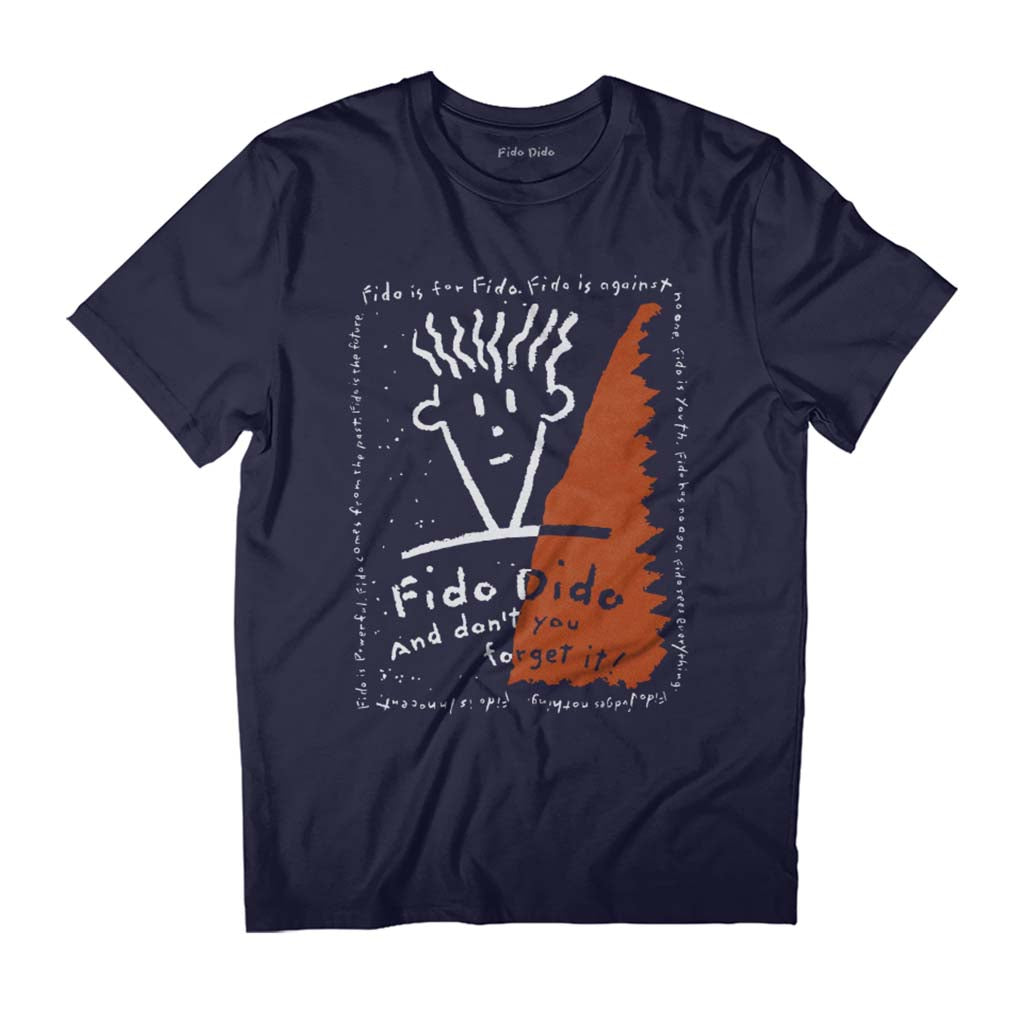 Fido Dido White And Orange Text Frame Men's T-Shirt product image 1