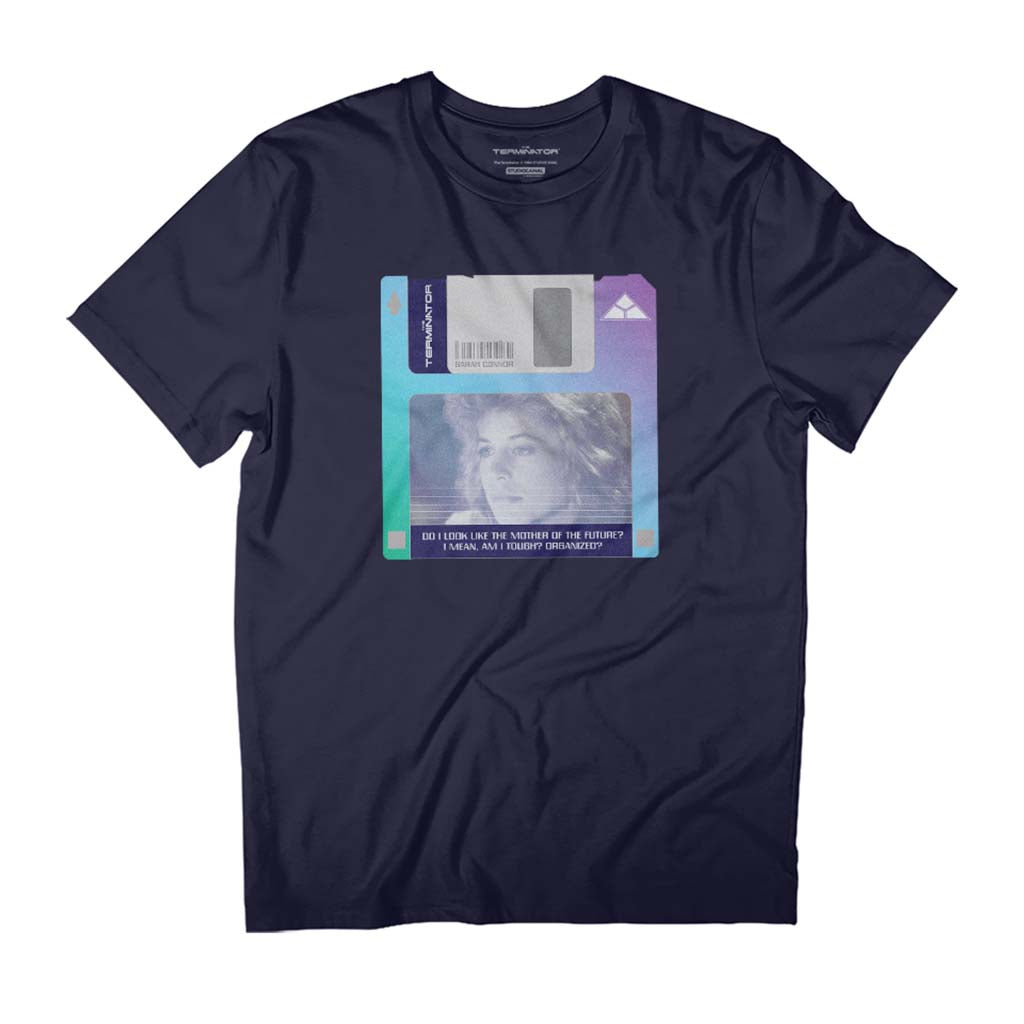 Terminator Retro Sarah Connor Floppy Disk Men's T-Shirt product image 1