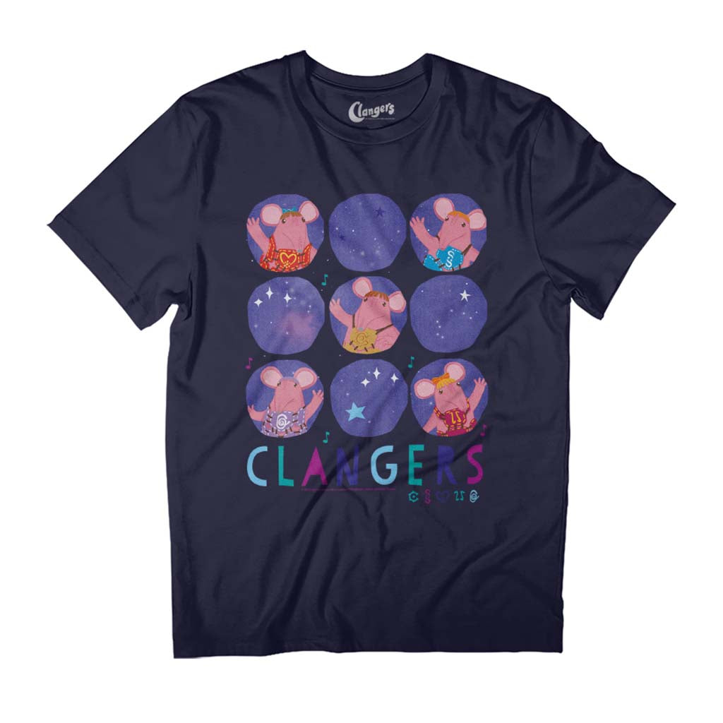 Clangers Family Waving Retro Men's T-Shirt product image 1