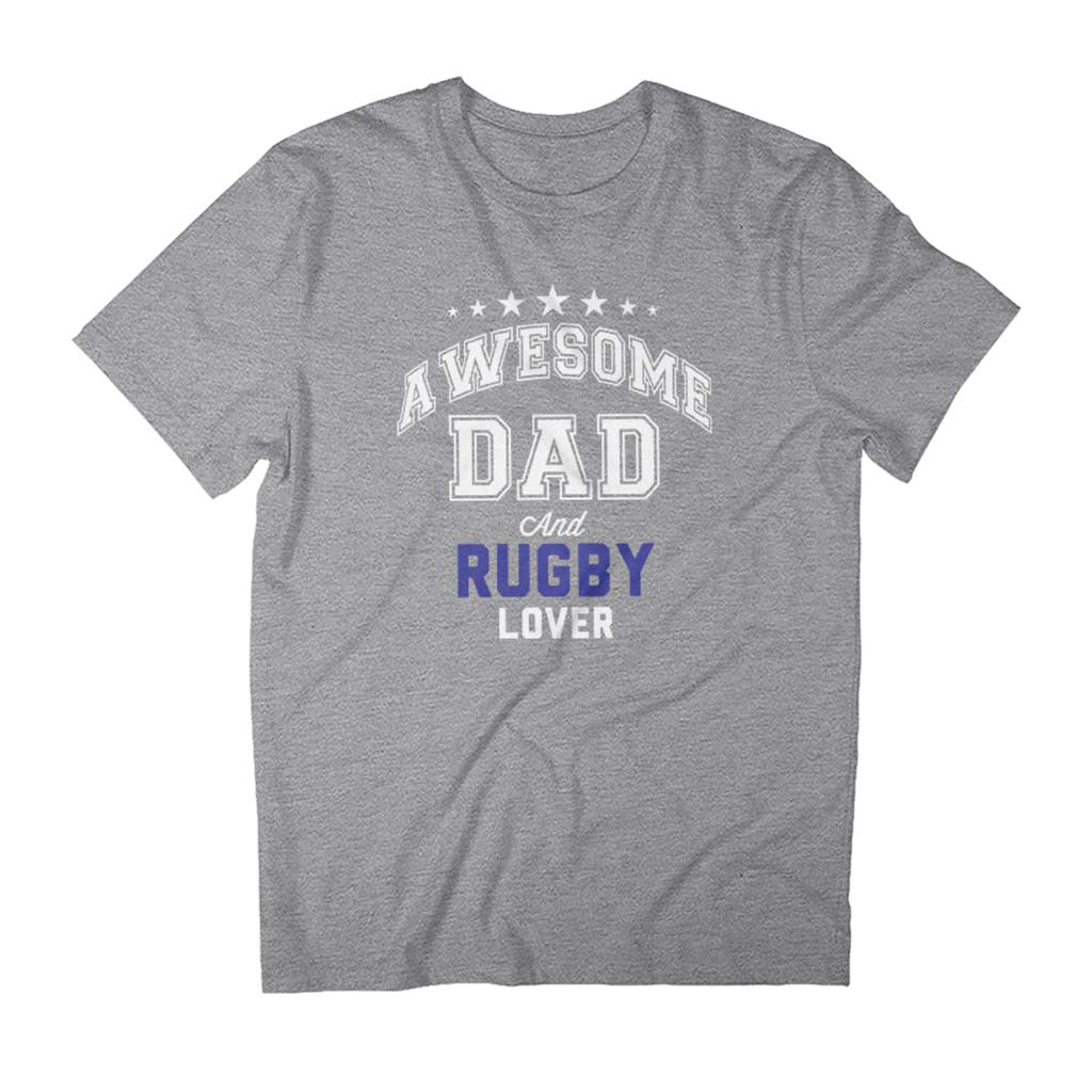 Awesome Dad And Rugby Lover Men's Father's Day T-Shirt product image 1