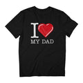 I Love My Dad Red Heart Men's Father's Day T-Shirt product image 1