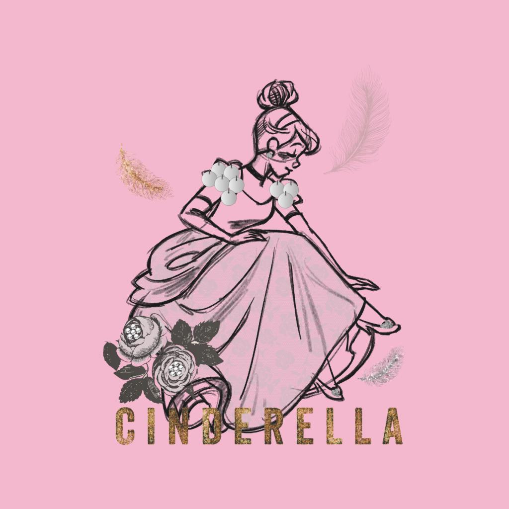 Disney Cinderella Roses And Feathers Sketch Women's T-Shirt product image 9