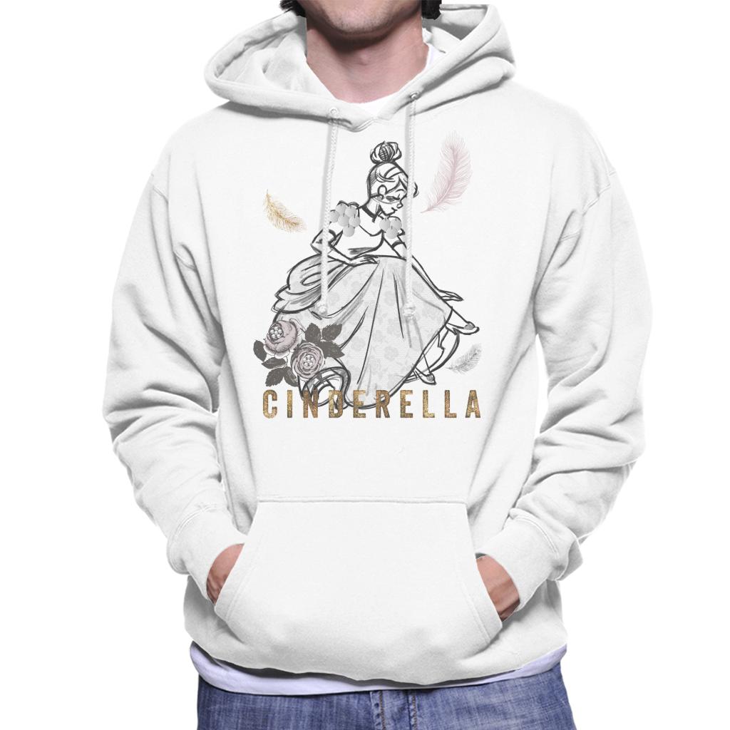 Disney Cinderella Roses And Feathers Sketch Men's Hooded product image 4