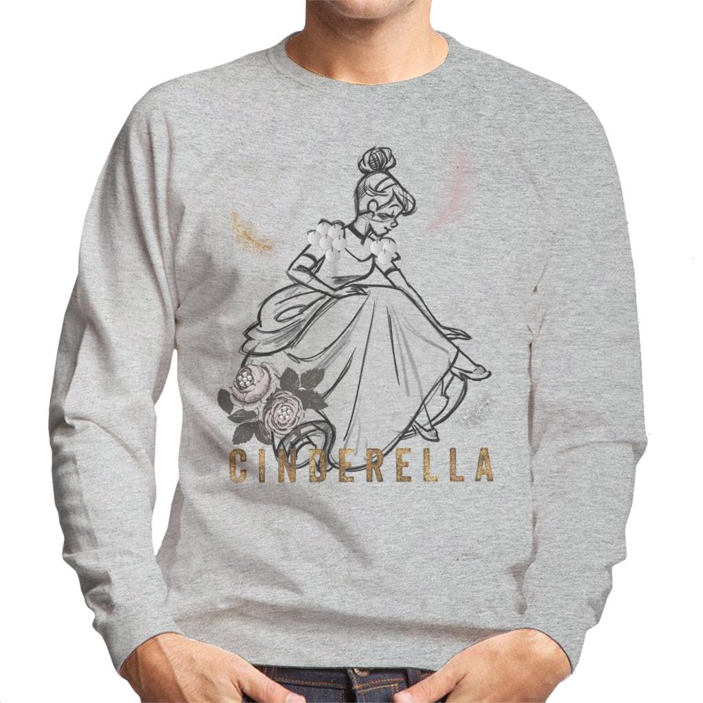 Disney Cinderella Roses And Feathers Sketch Men's Sweatshirt product image 1