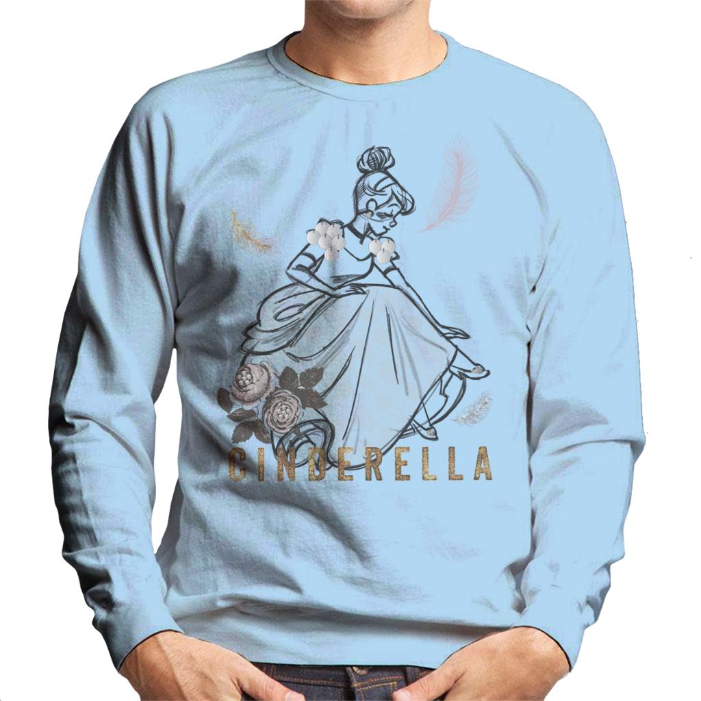 Disney Cinderella Roses And Feathers Sketch Men's Sweatshirt product image 6