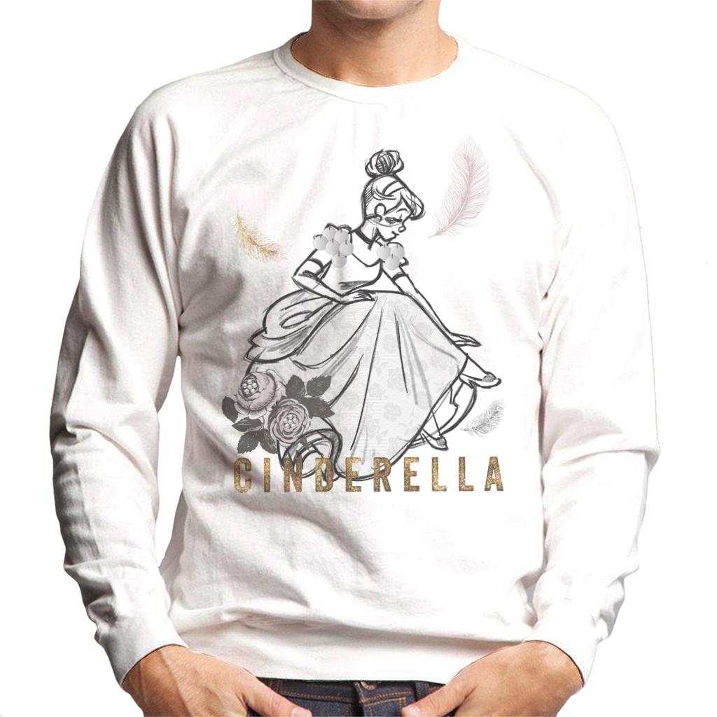 Disney Cinderella Roses And Feathers Sketch Men's Sweatshirt product image 4