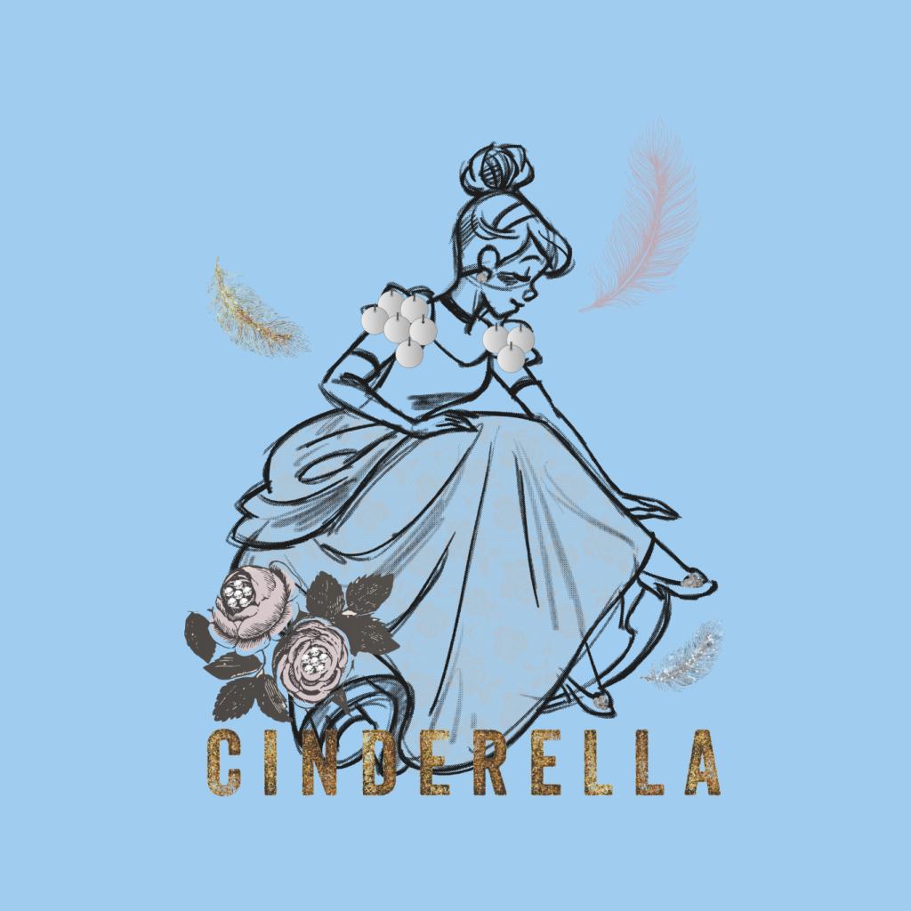 Disney Cinderella Roses And Feathers Sketch Men's T-Shirt product image 7