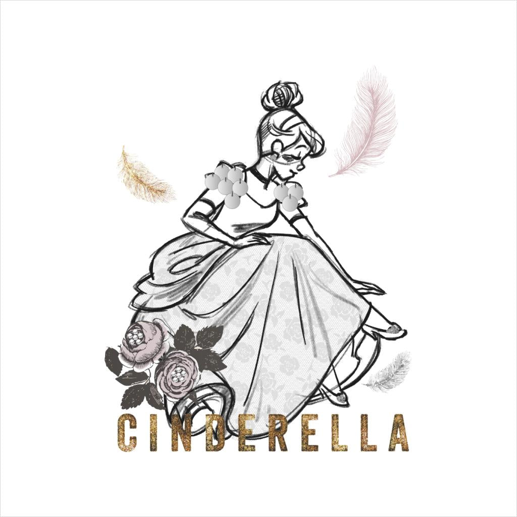 Disney Cinderella Roses And Feathers Sketch Men's T-Shirt product image 5