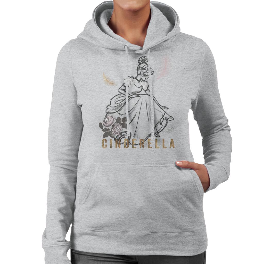 Disney Cinderella Roses And Feathers Sketch Women's Hooded product image 1
