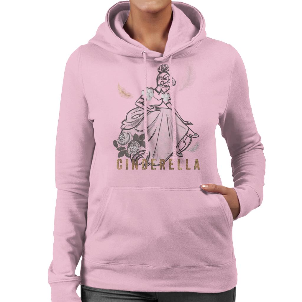 Disney Cinderella Roses And Feathers Sketch Women's Hooded product image 8